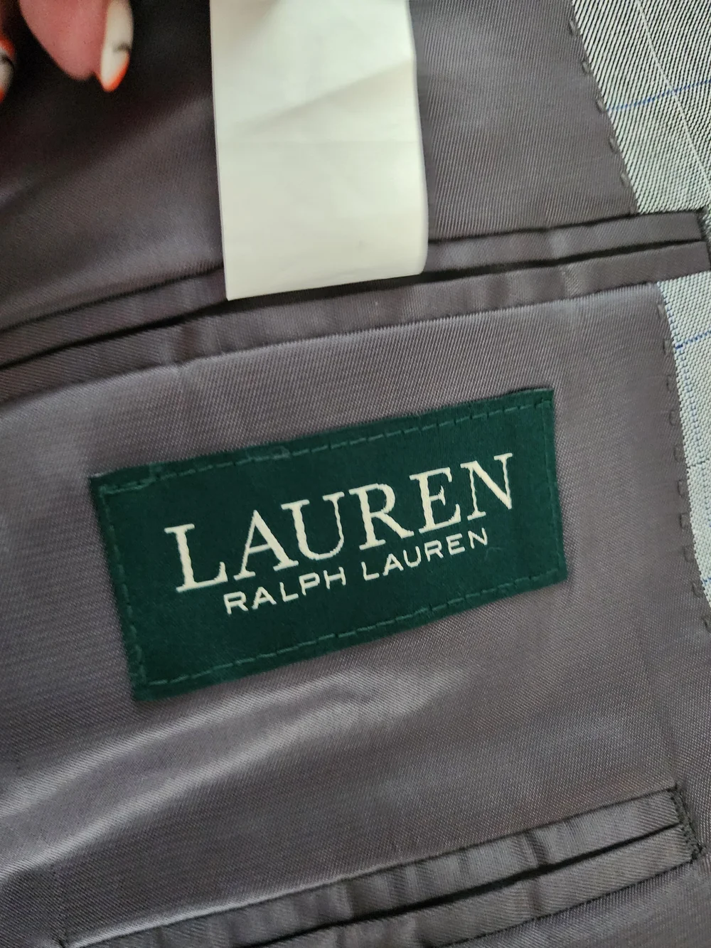 Ralph Lauren Gray Windowpane Kids Suit Jacket & Pants